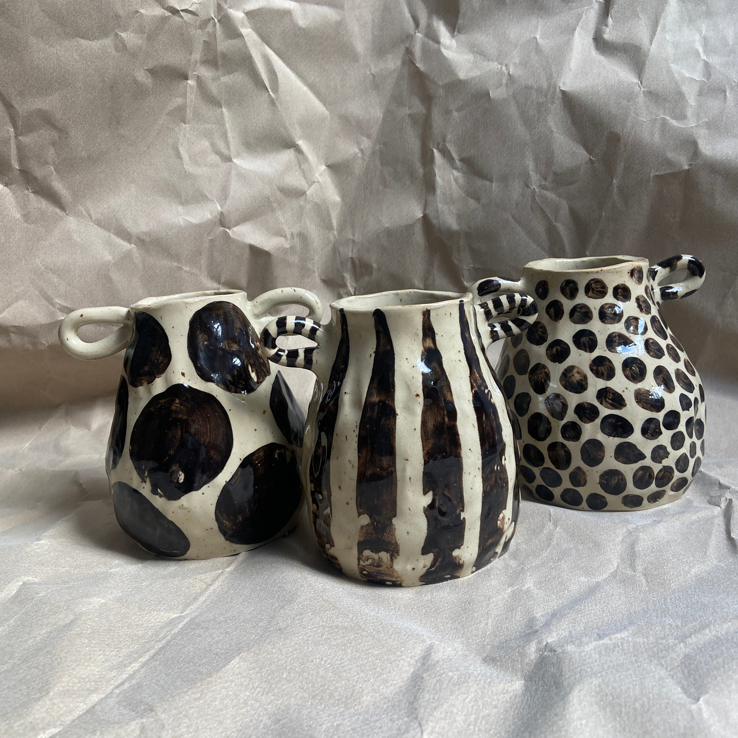 Pablo Streifen Keramik Vase Studio Moki