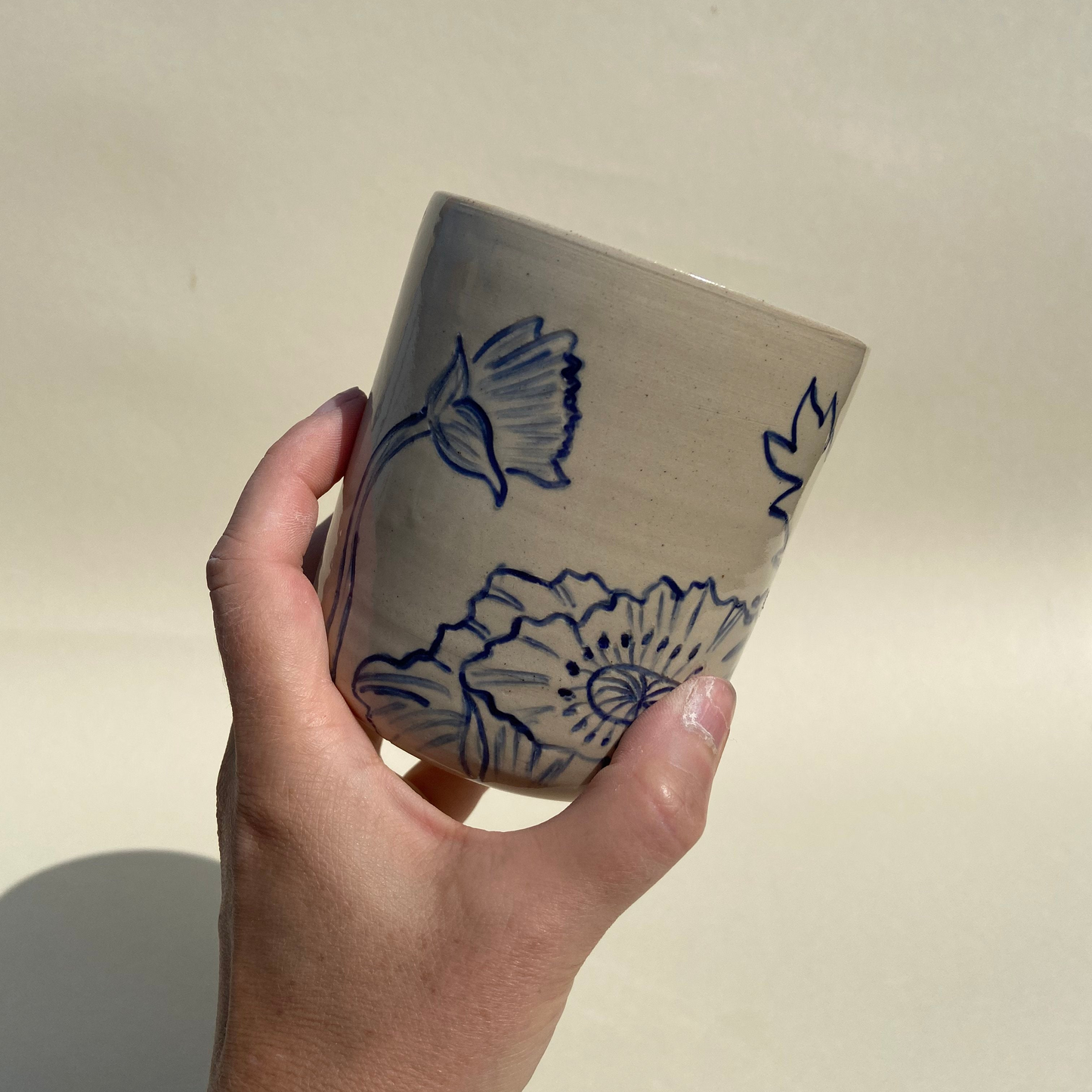 Poppy Blue Keramik Becher Studio Moki