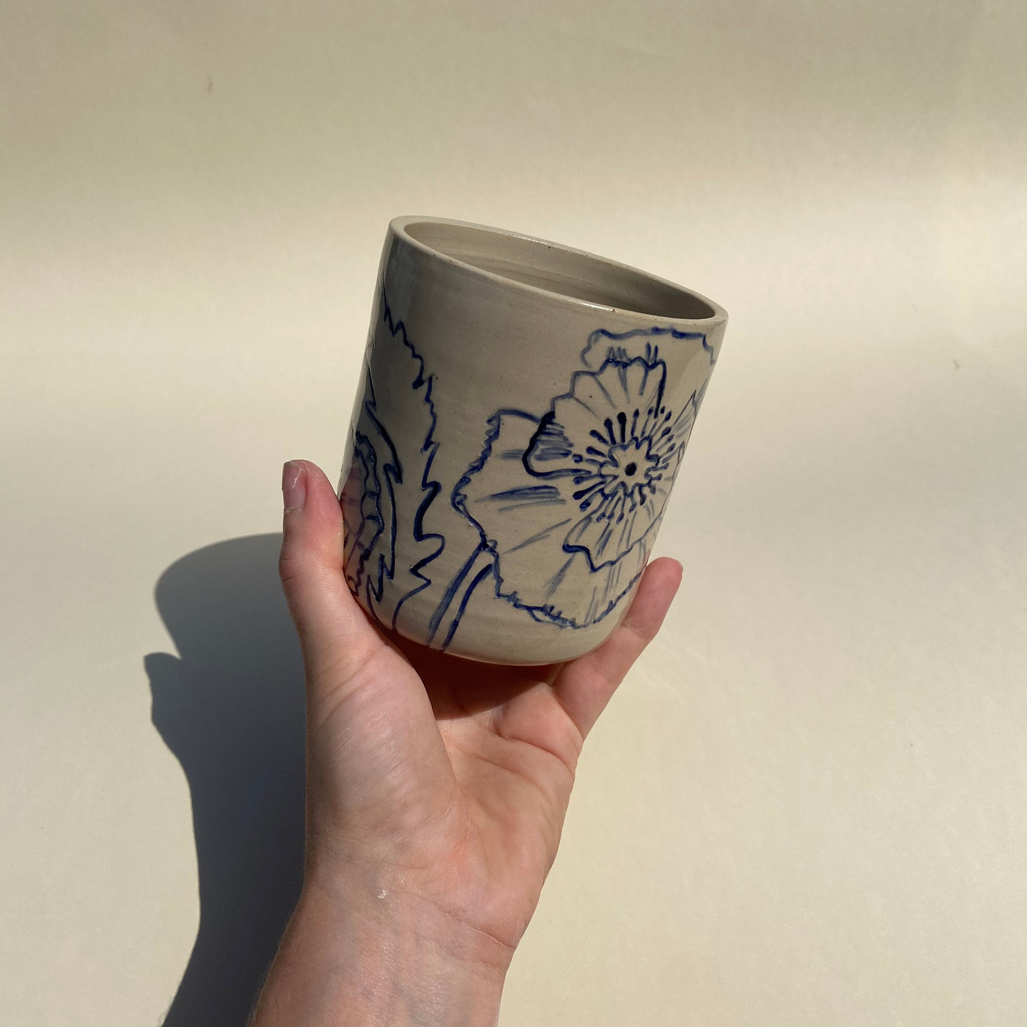 Poppy Blue Keramik Becher Studio Moki