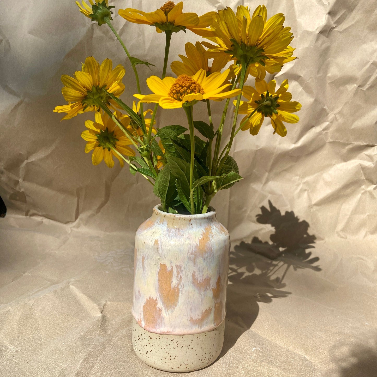 Vase klein Keramik Peachy orange Rosa