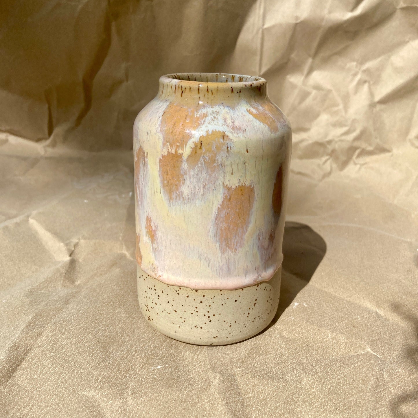 Vase klein Keramik Peachy orange Rosa