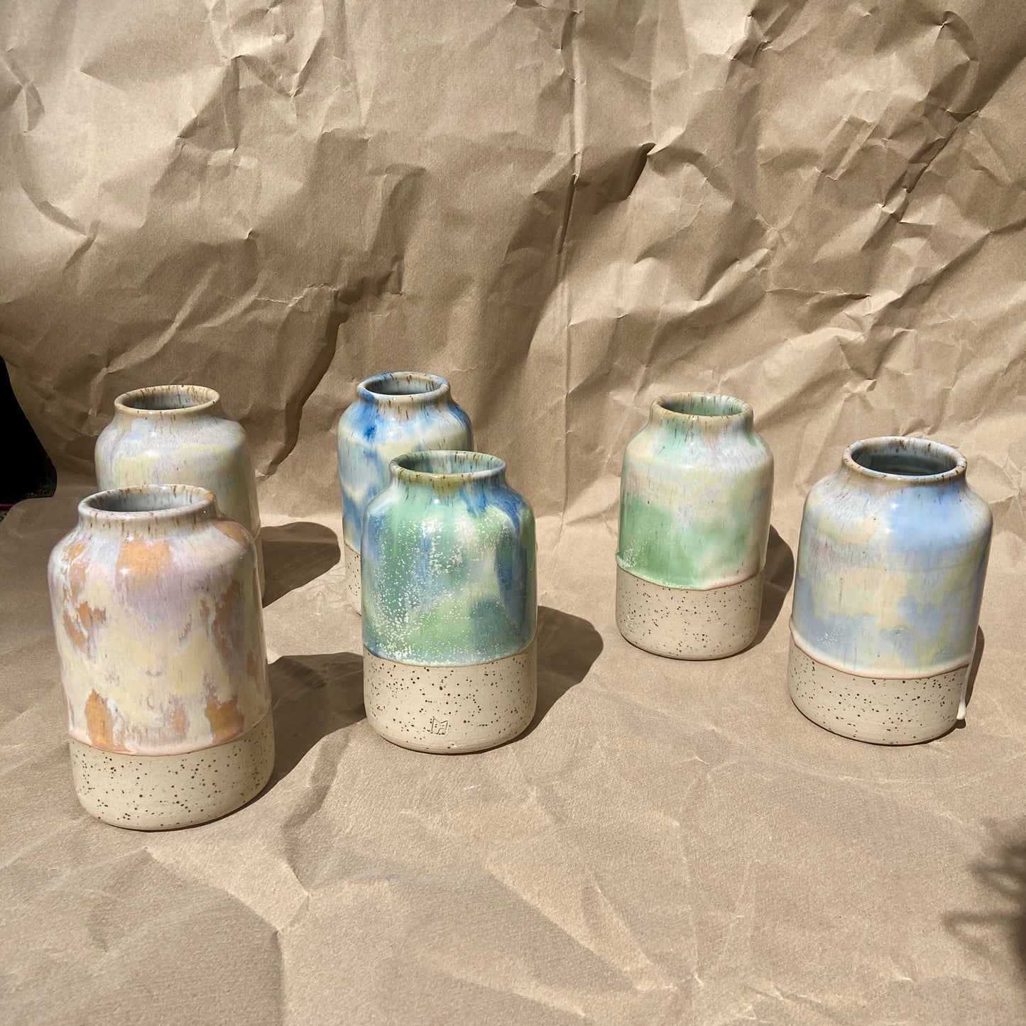 Vase Keramik Ocean klein grün blau