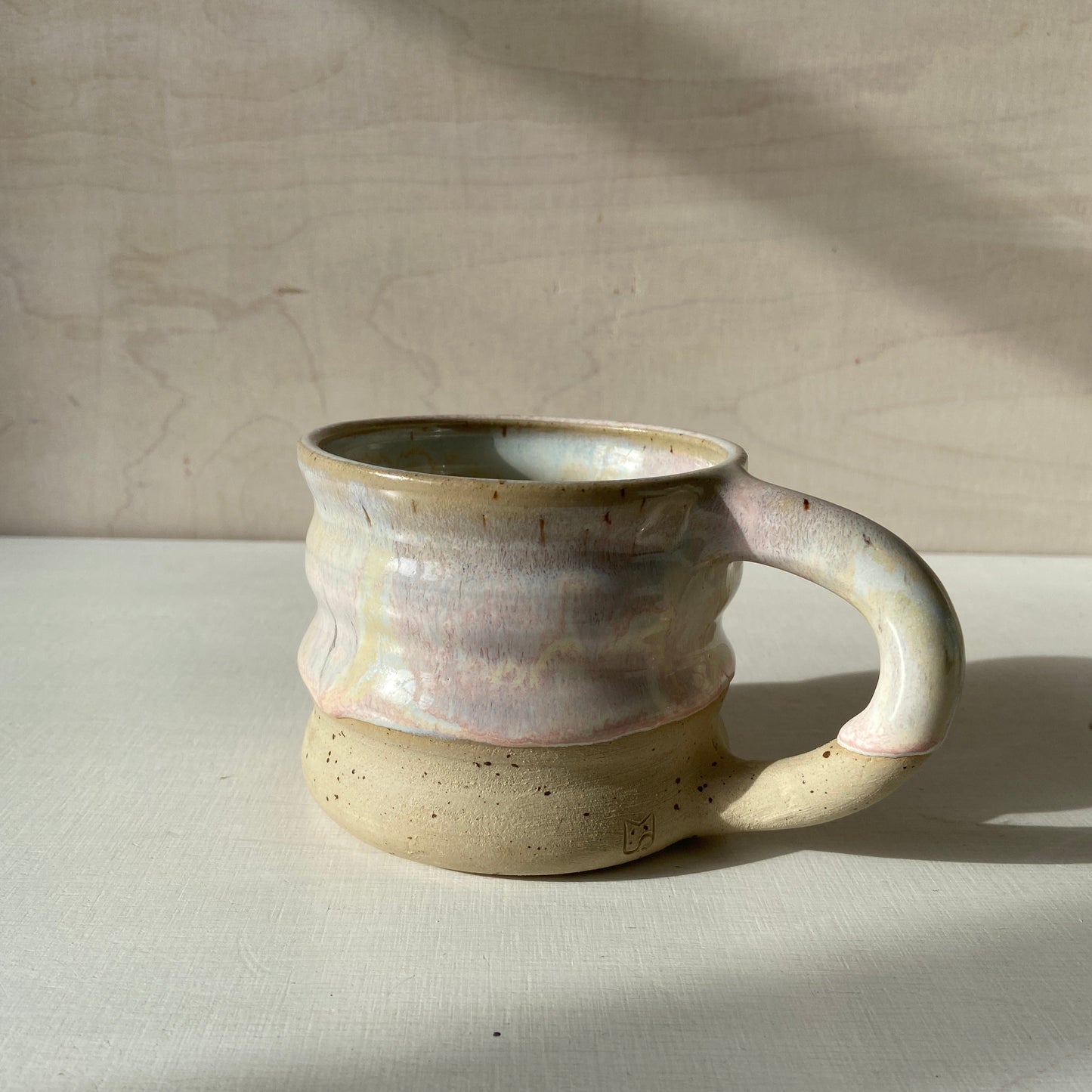 Wavie Tasse Keramik handgefertigt Set unikat Kaffee Tee Icecream pastell rosa online kaufen