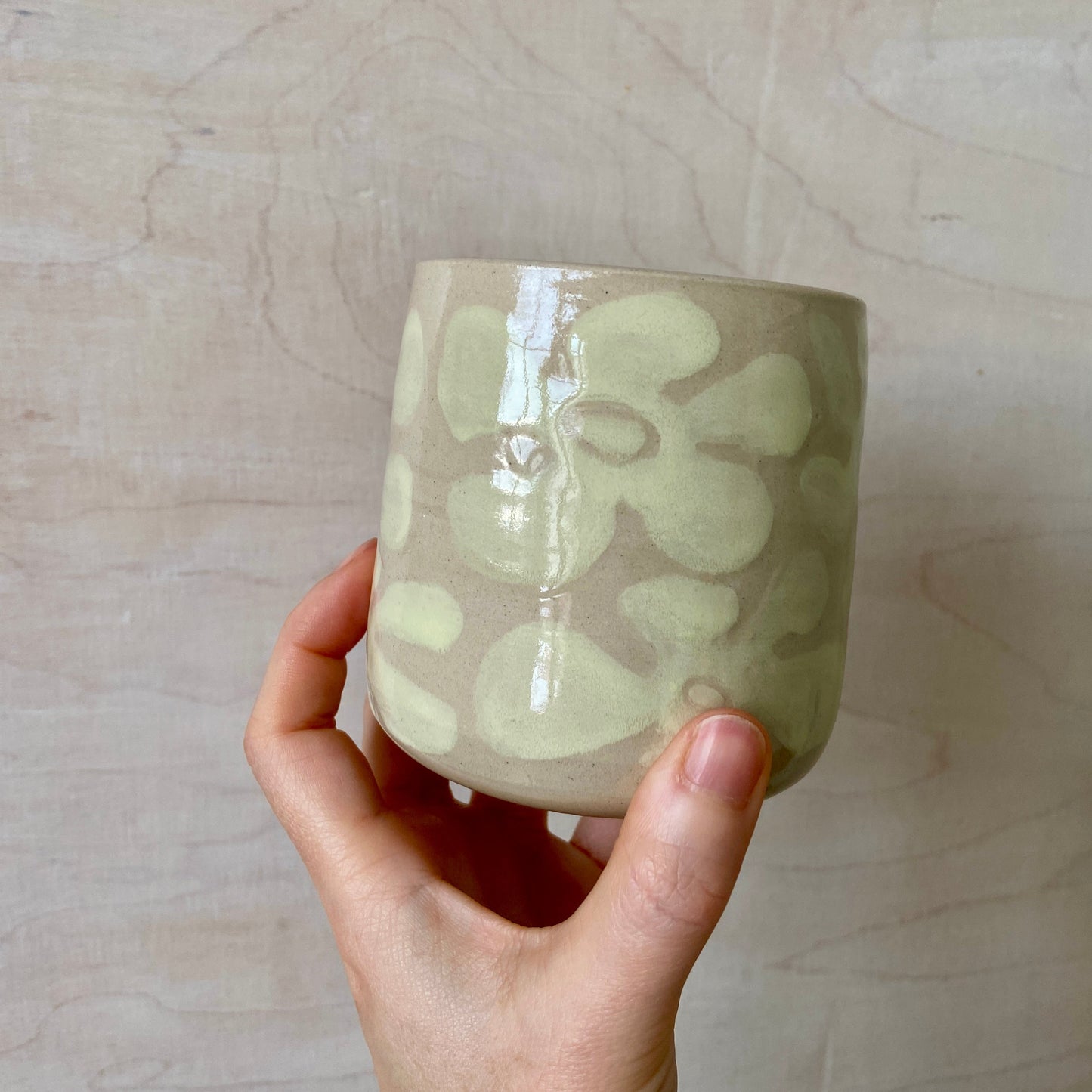 Yellow Flower Keramik Becher