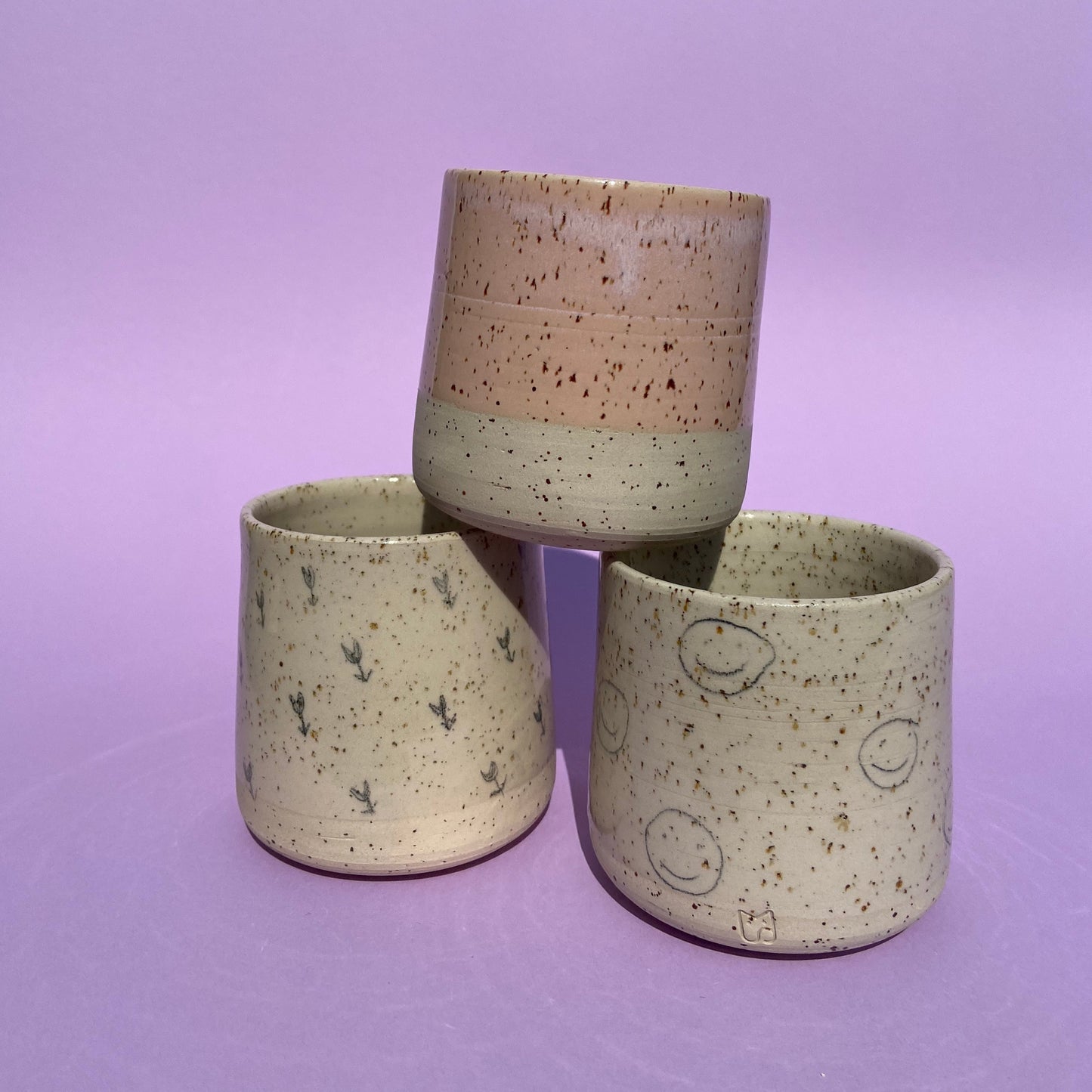 Keramik Becher Tulips