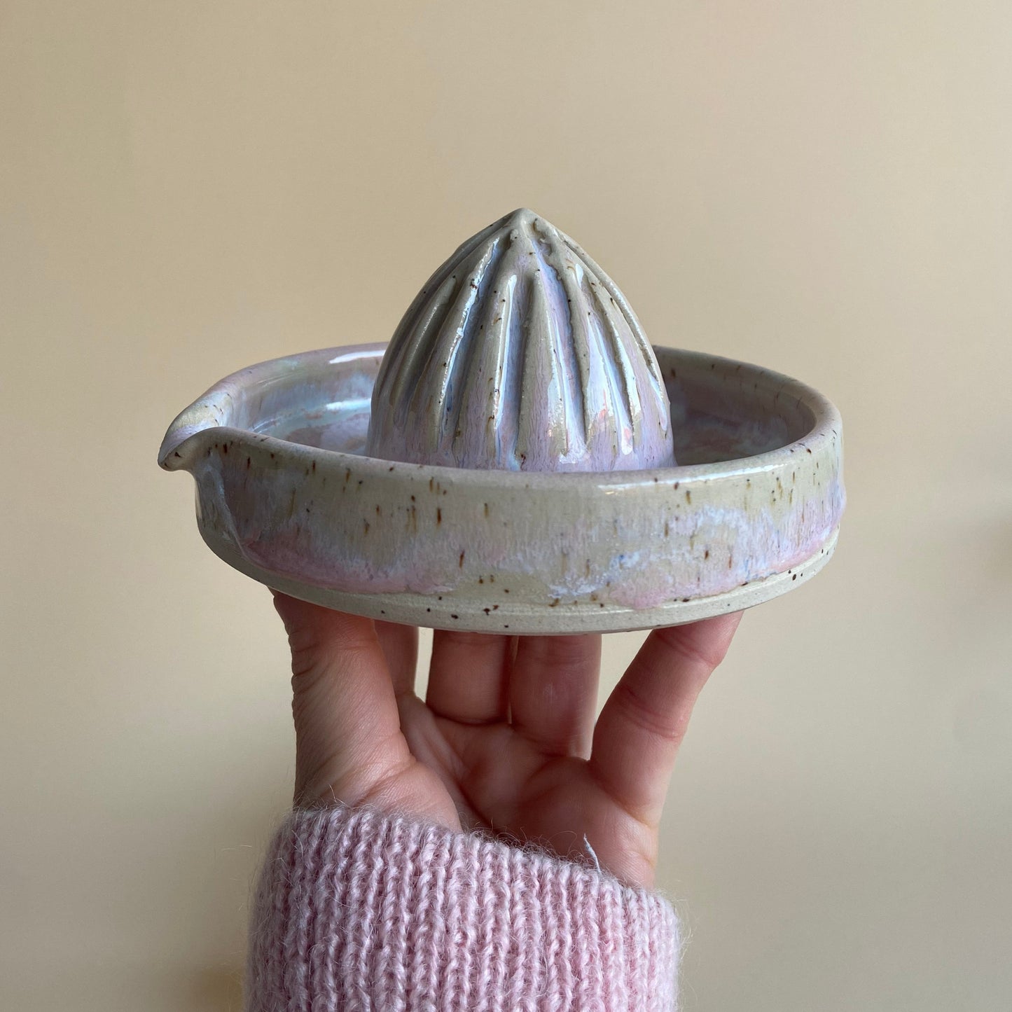 Zitronenpresse Studio Moki keramik Icecream Pastellrosa 