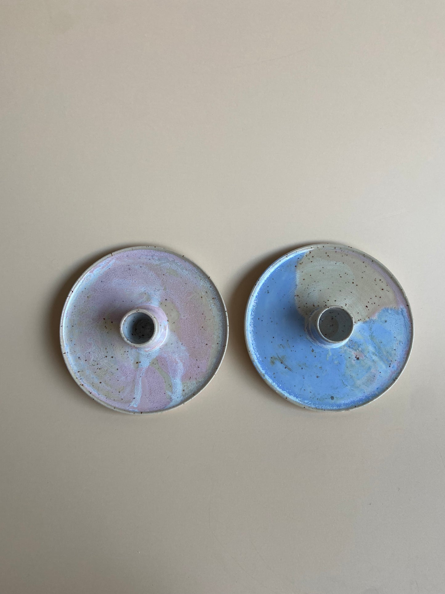 Keramik Kerzenständer Blau