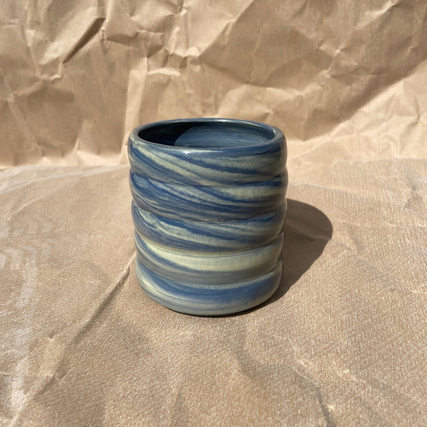 Harmony Swirl, Bunter Keramik Becher Blau Grün