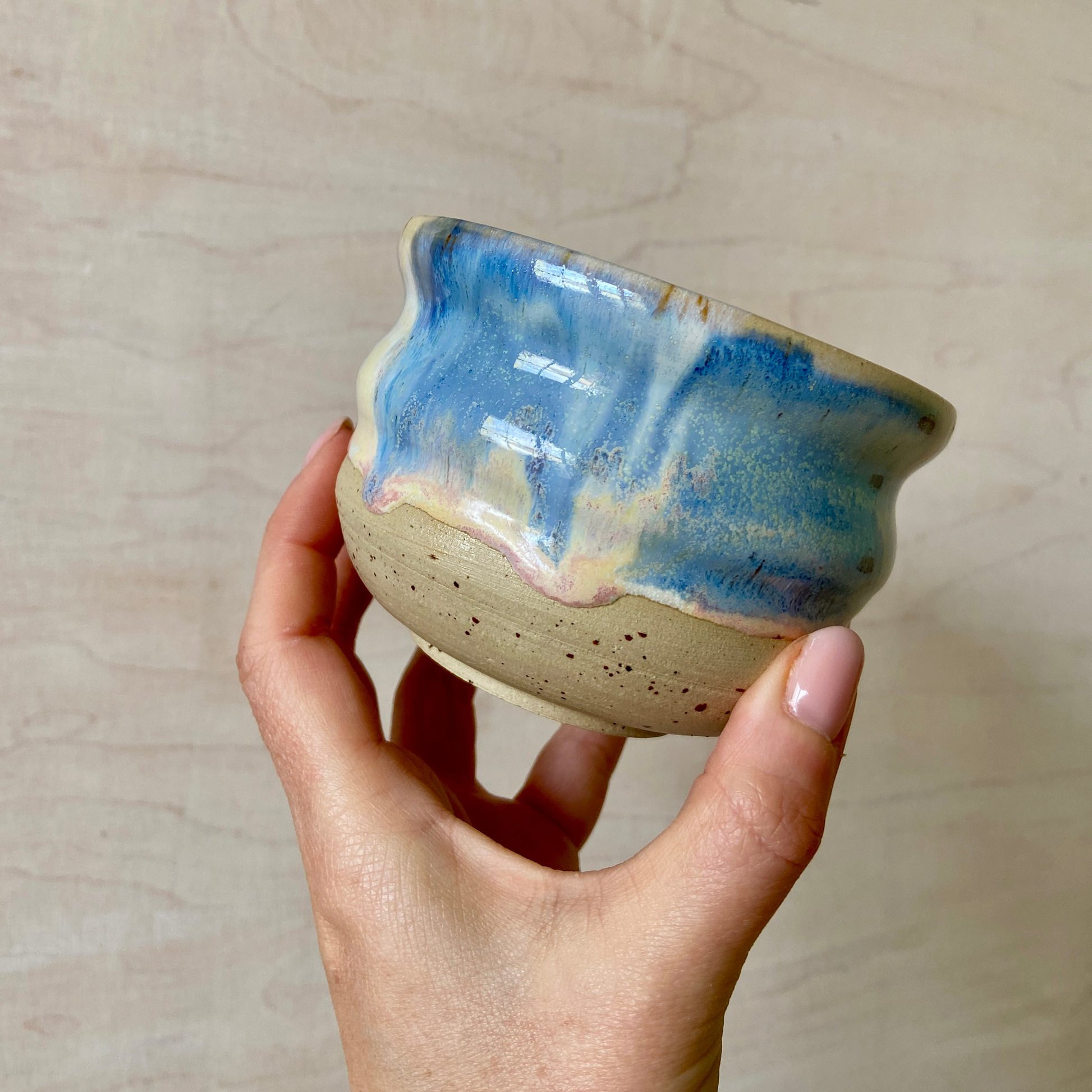 Kandinsky Matcha Keramik Schale handgefertigt Studio Moki