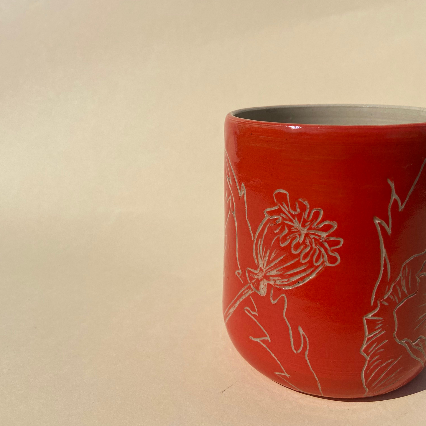 MOHN BECHER STUDIO MOKI KERAMIK ROT