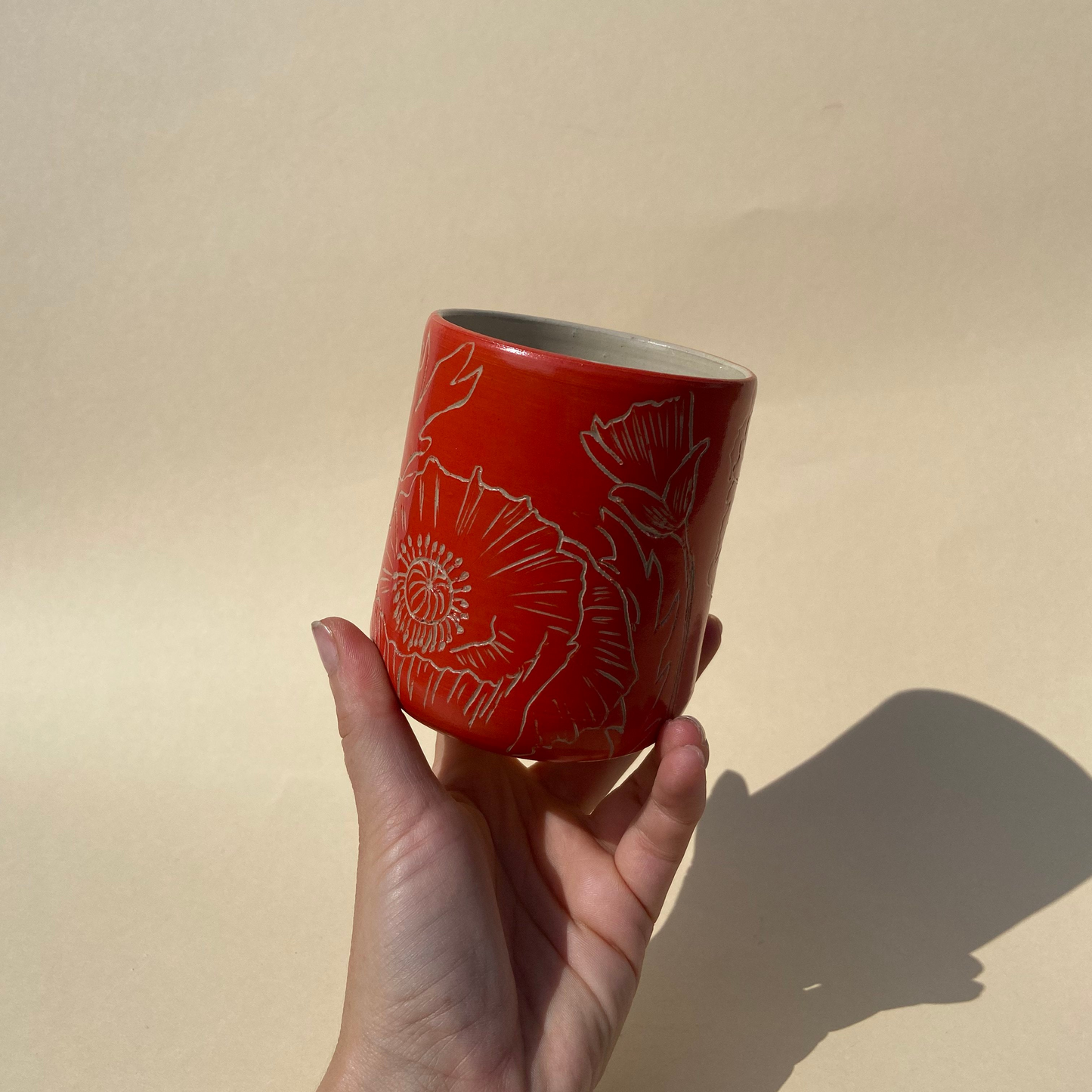 MOHN BECHER STUDIO MOKI KERAMIK ROT