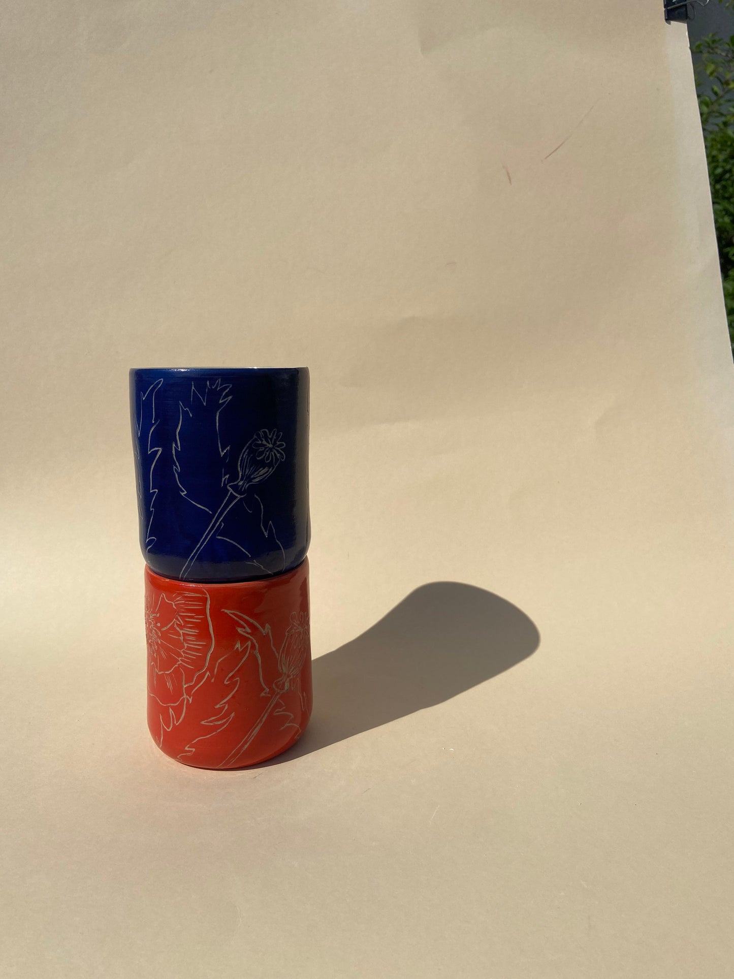 Roter Mohn Keramik Becher Vorbestellung