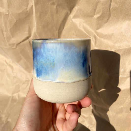 Nudie Kandinsky Keramik Becher Kaffee Blau Rosa 