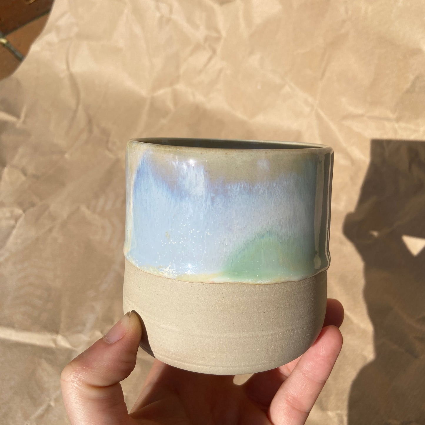 Nudie Unicorn Keramik Becher Rosa Grün Blau Pastell