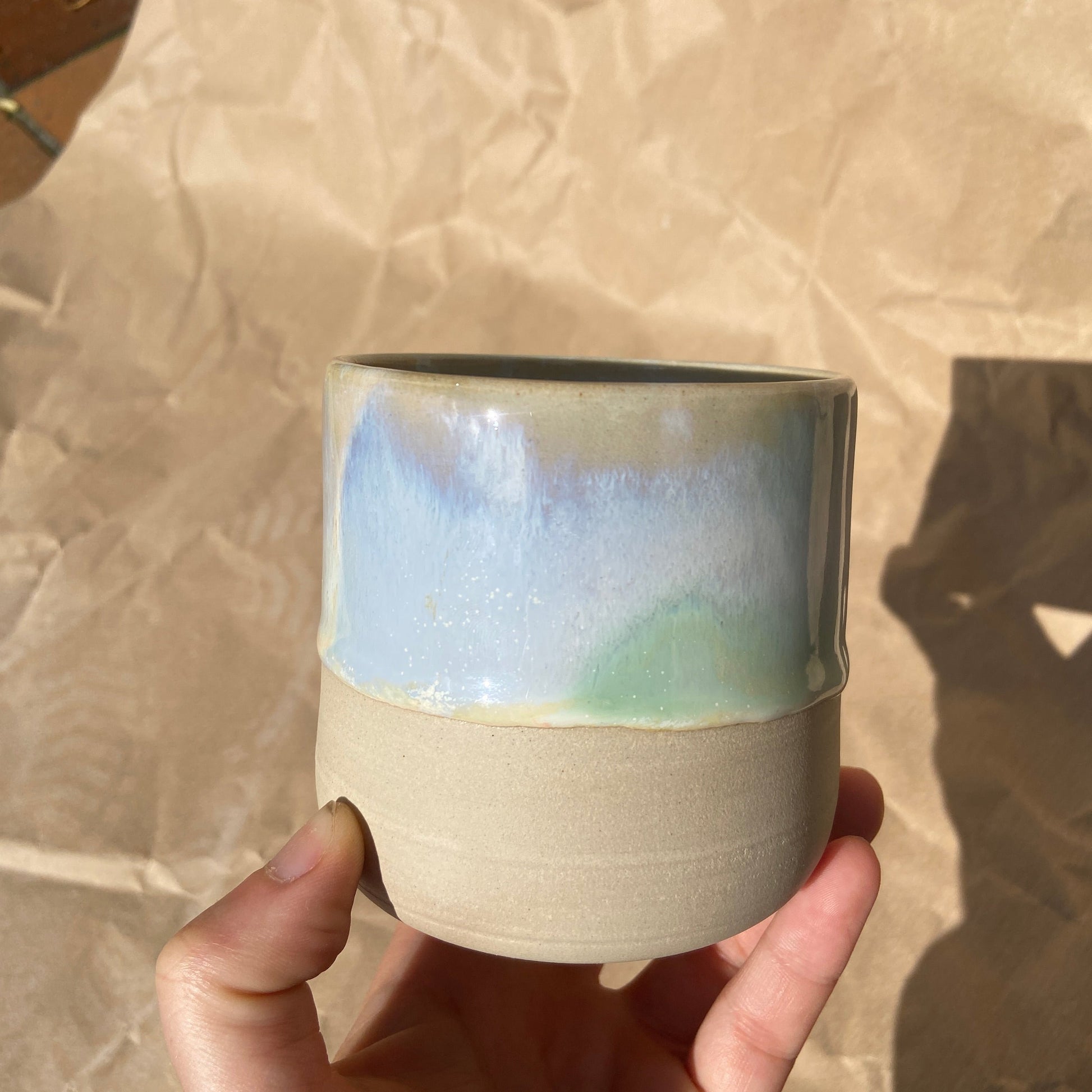 Nudie Unicorn Keramik Becher Rosa Grün Blau Pastell