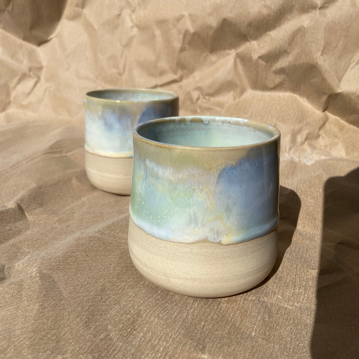 Nudie Unicorn Keramik Becher Rosa Grün Blau Pastell