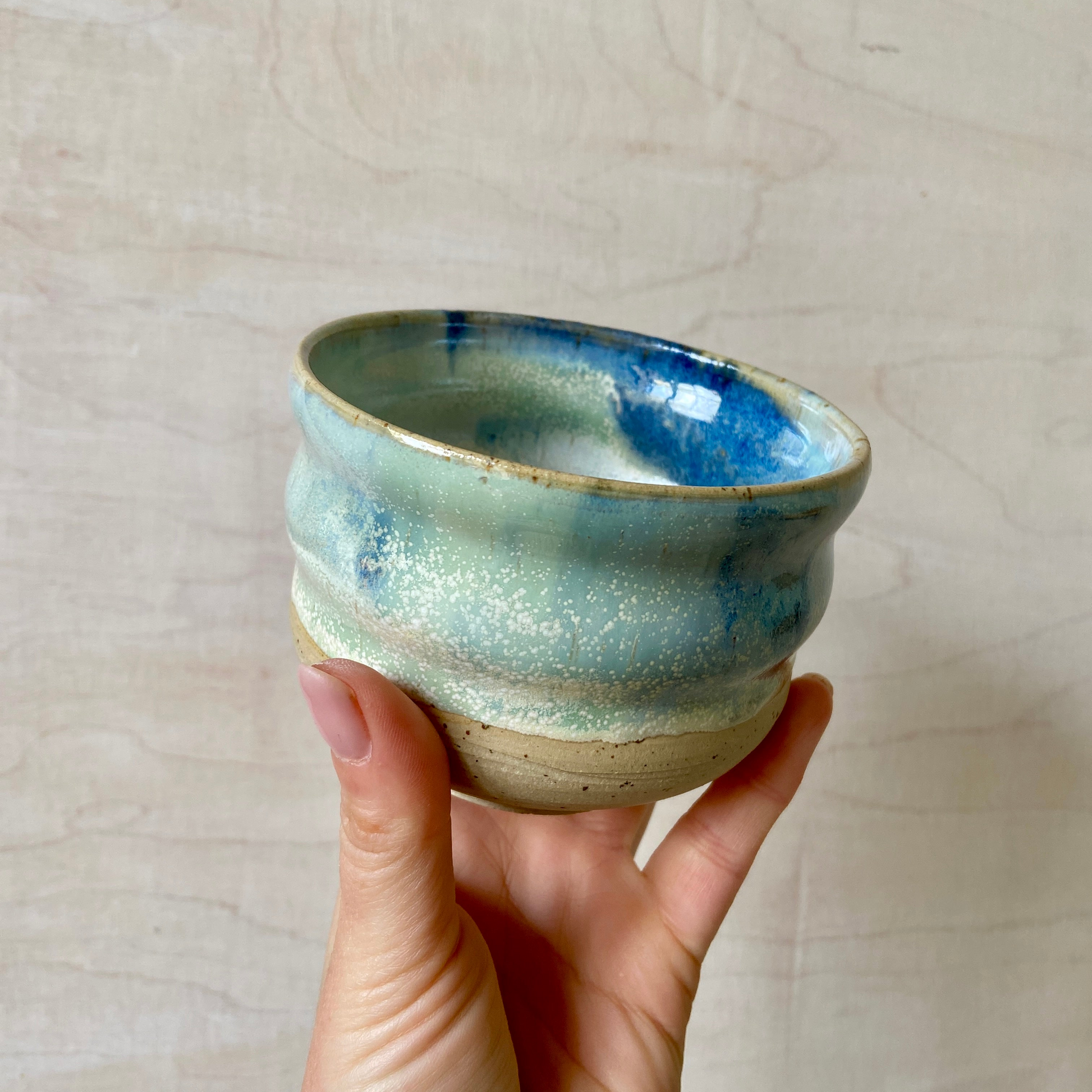 Ocean Matcha Keramik Schale handgefertigt Studio Moki