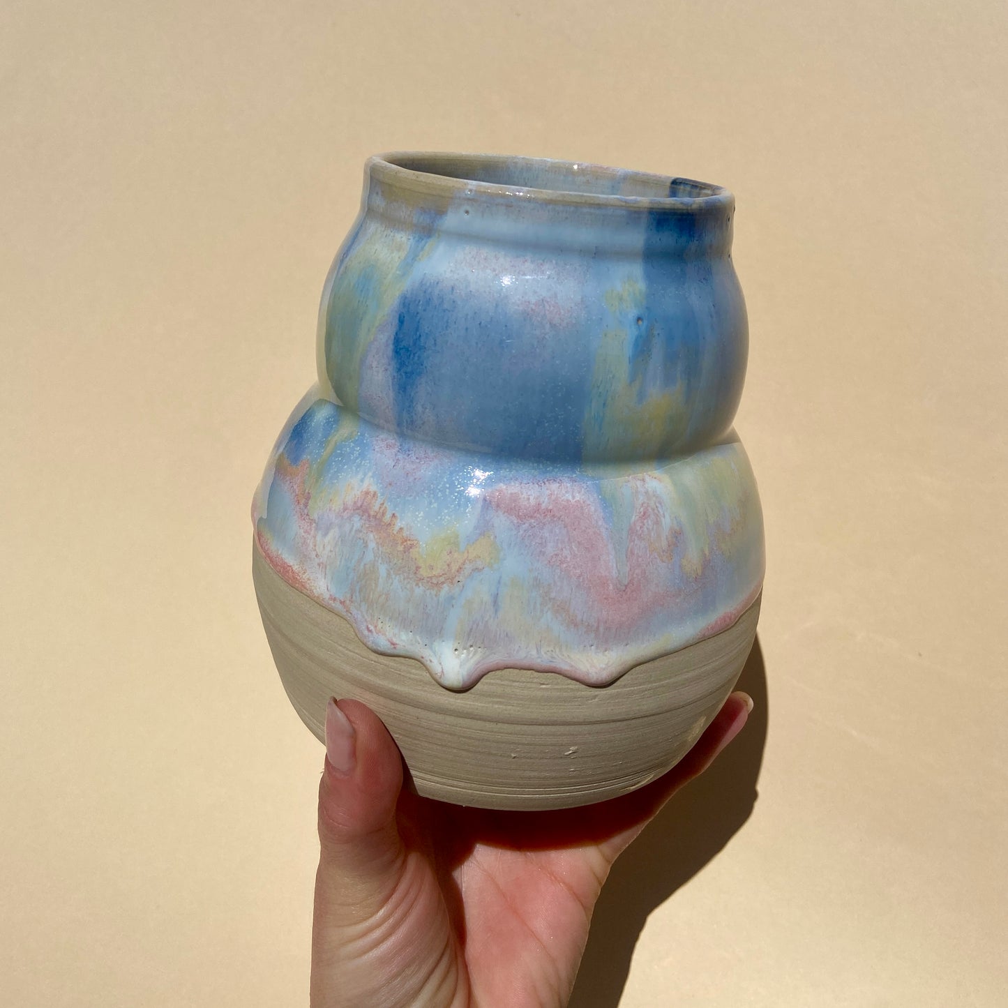Keramik Wave Vase Kandinsky Unikat