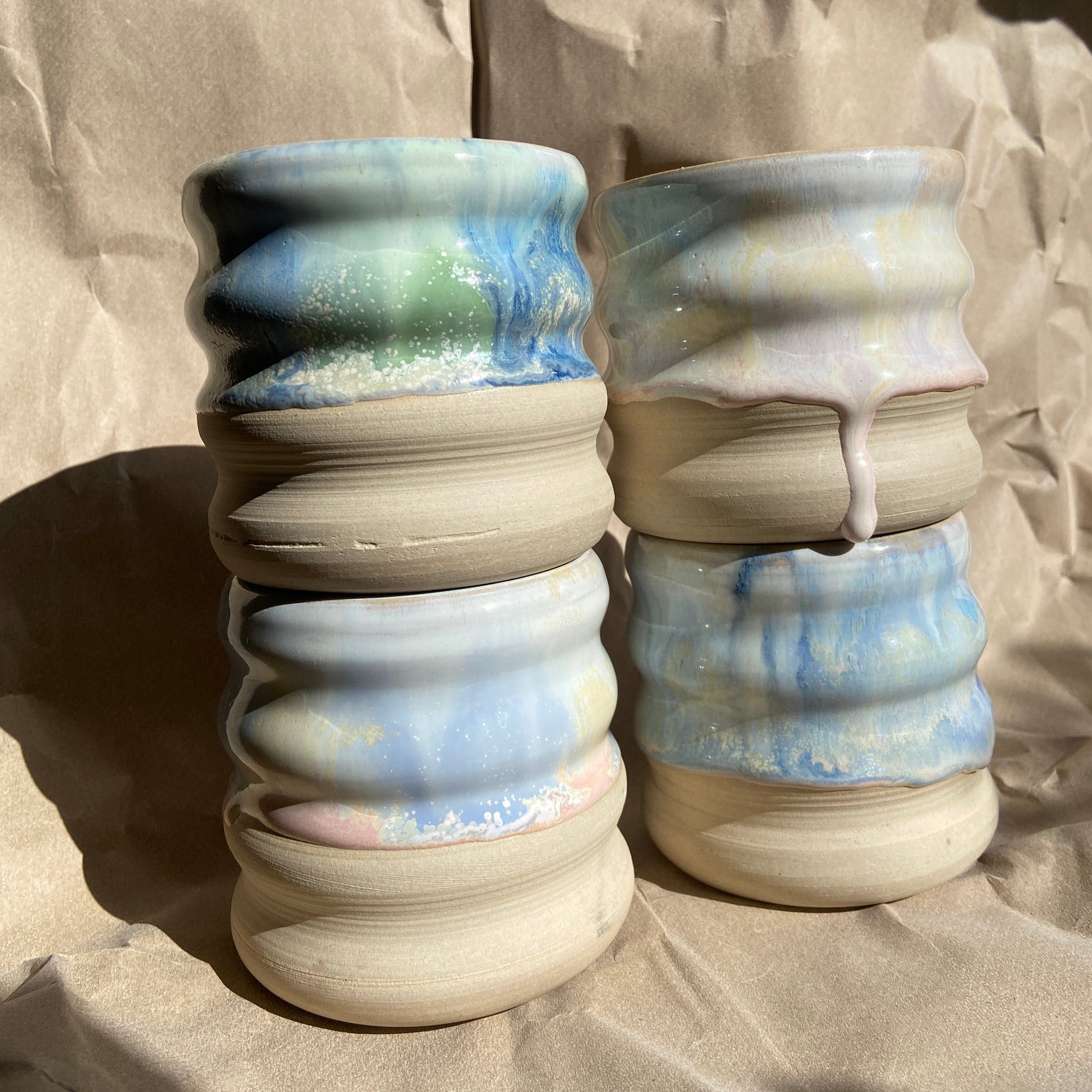 Wavie Nude Keramik Kaffee Becher Sunset Kandinsky Ocean Icecream online Kaufen Studio Moki