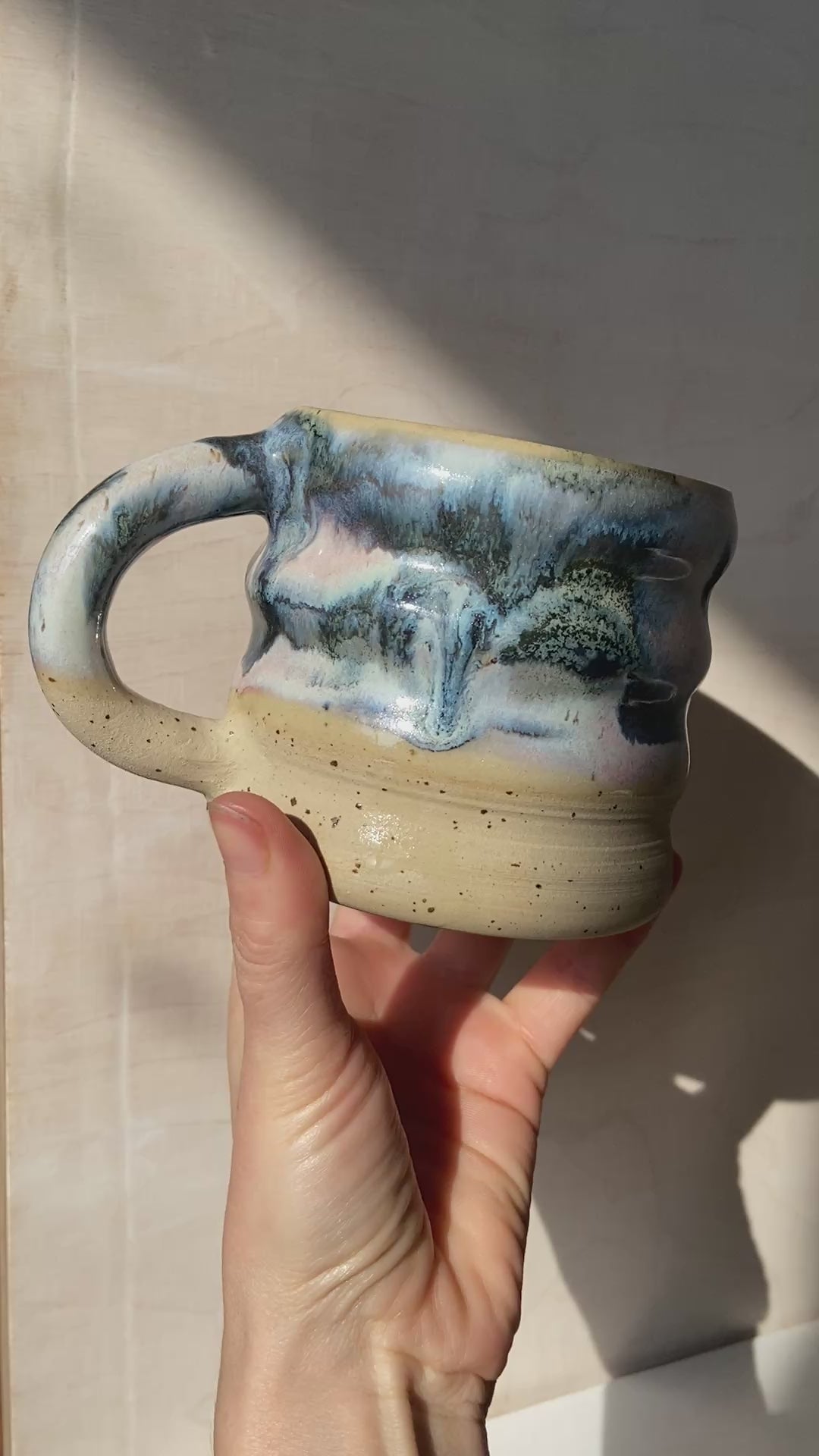 Handgefertigt Keramik Arktis Wavie Tasse Studio Moki  
