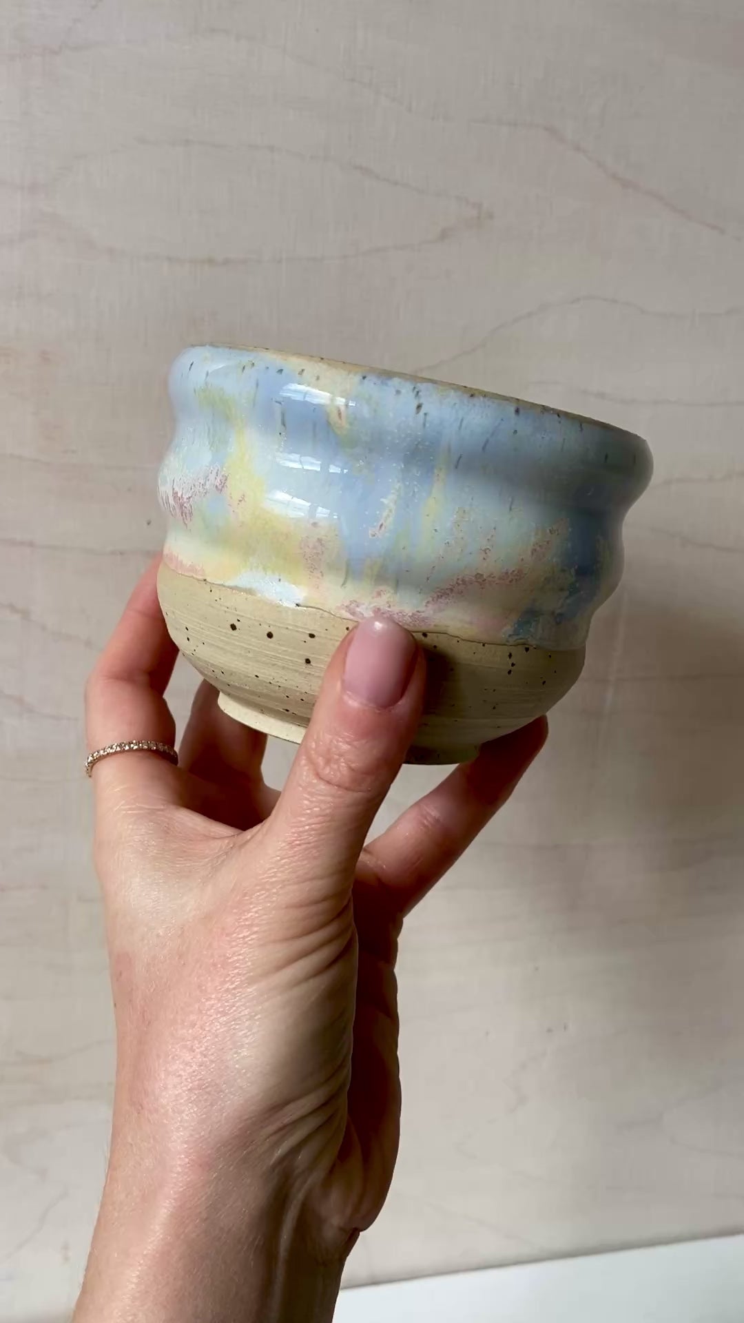 Sunset Matcha Keramik Schale handgefertigt Studio Moki
