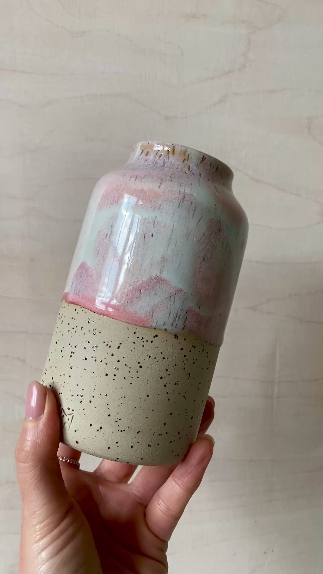 Icecream Vase Gerade Keramik handgefertigt Studio Moki.