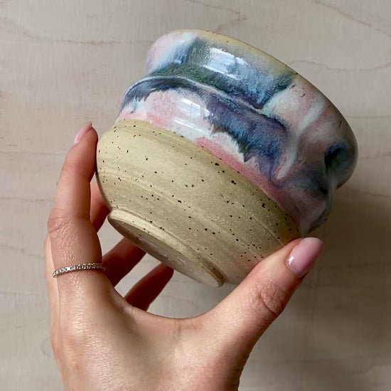 Arktis Matcha Keramik Schale handgefertigt Studio Moki