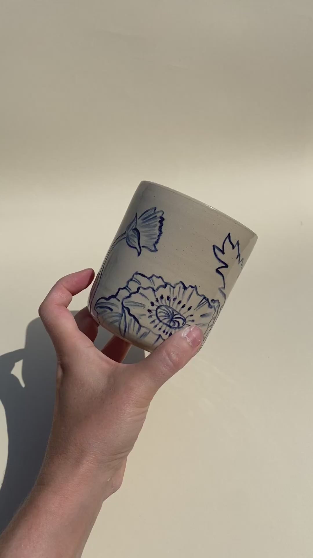 Poppy Blue Keramik Becher Studio Moki 