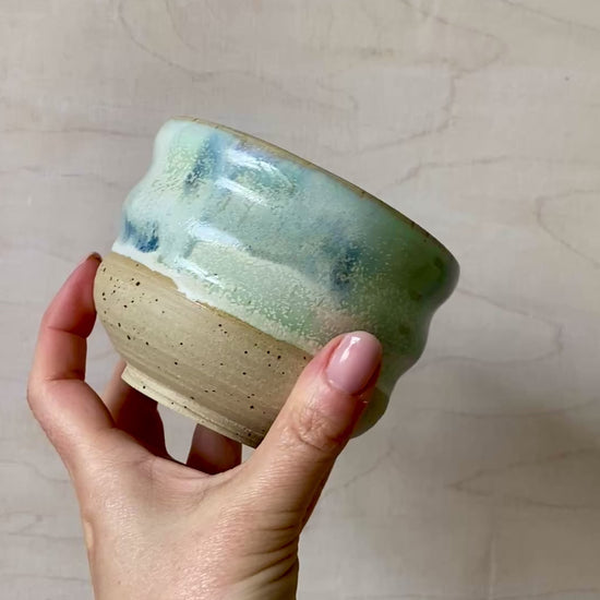 Ocean Matcha Keramik Schale handgefertigt Studio Moki