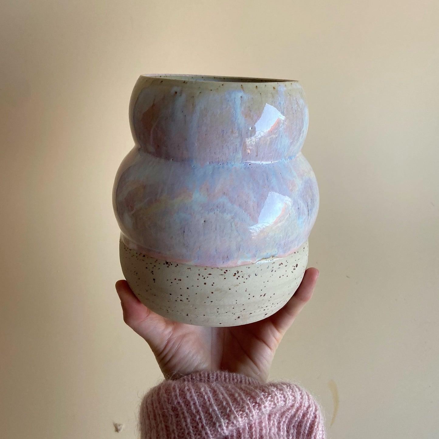 Keramik Vase Bubble Icecream Groß