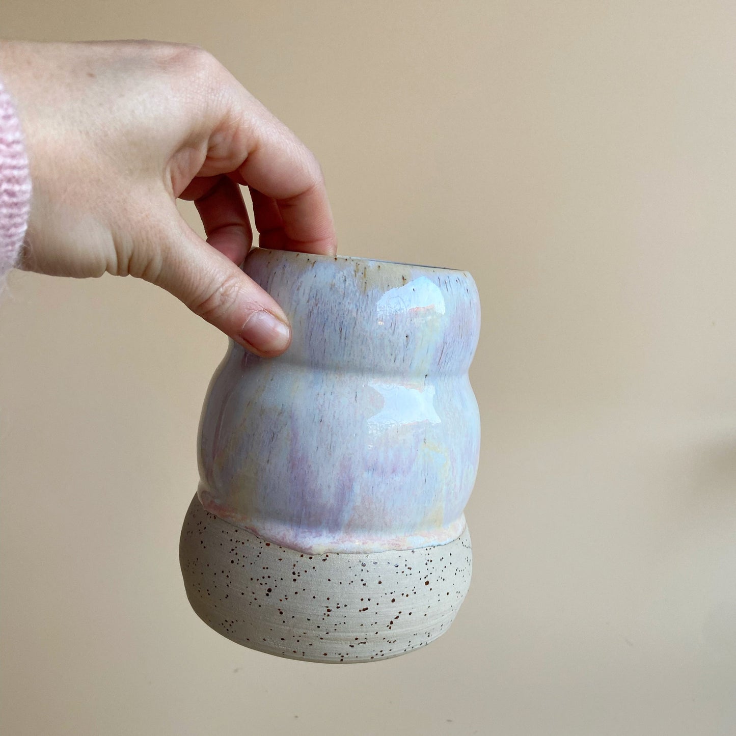 Keramik Vase Bubble Icecream Klein